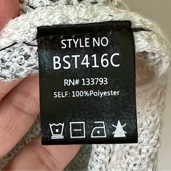 POL Boho Slouchy Camo Print Lightweight Dolman Sleeve Sweater—SZ. Medium - Picture 10 of 17